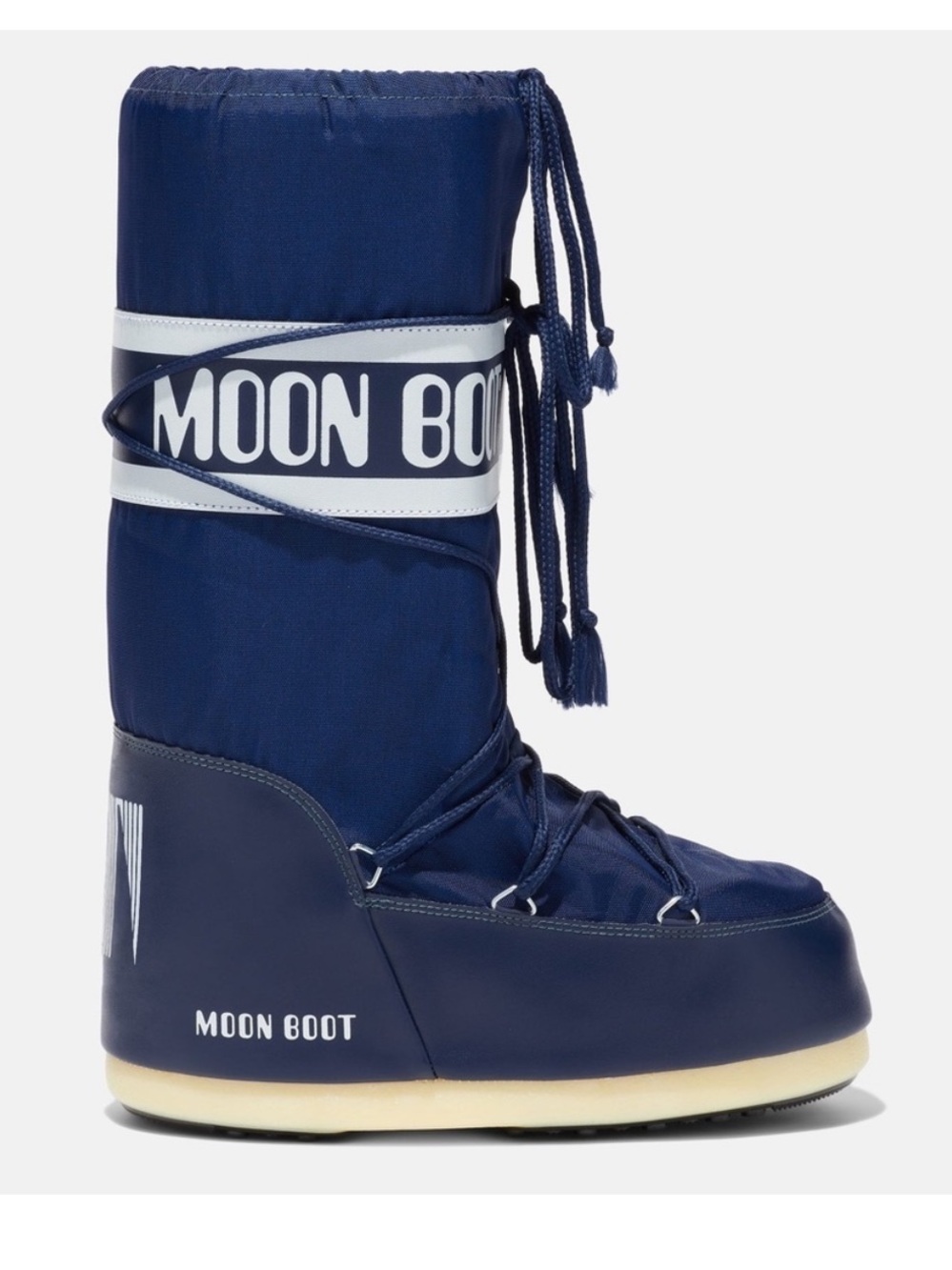 Moon Boot Icon Nylon Snow Boots Blue Size 39/41 US 7-8.5